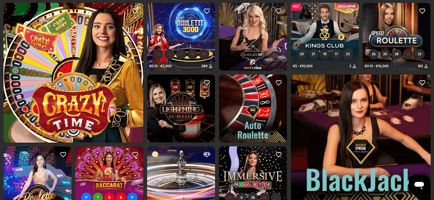 Slotimo Live Casino Canada — roulette, blackjack, baccarat and game shows with live dealers